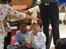 Children enjoying a MakerMasti science-themed birthday party