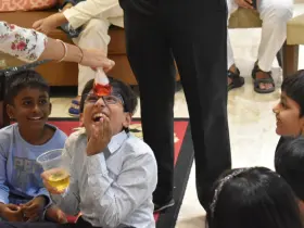 Children enjoying a MakerMasti science-themed birthday party